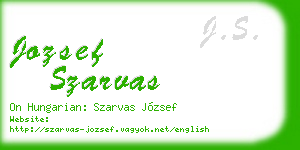 jozsef szarvas business card
